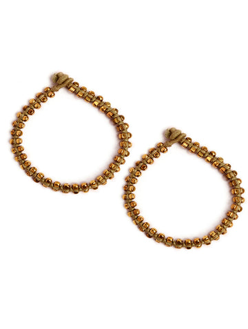 Set Of 2: Vanessa German Silver Anklets